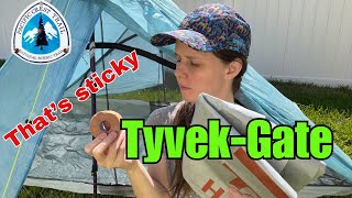 A question of How to Ground Sheet and examining that sticky Tape everyone uses  PCT Thru Hike 2024 [upl. by Keri150]