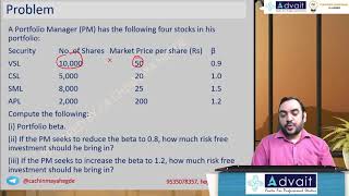 Portfolio Management  Beta Management  CA FINAL SFM CA CHINMAYA HEGDE [upl. by Enelrac]