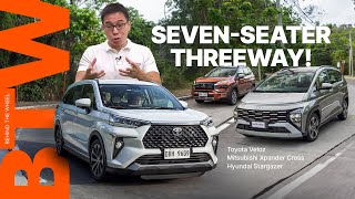 2024 Hyundai Stargazer X vs Mitsubishi Xpander Cross vs Toyota Veloz —Which MPV  AutoDeal Comparo [upl. by Nibroc]