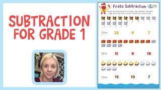 Pirate Subtraction for Grade 1  Addition and Subtraction Worksheets  Kids Academy [upl. by Ximenez]