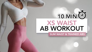 10 MIN XS WAIST WORKOUT  Slim Waist amp Trained Abs  Eylem Abaci [upl. by Anyahc]