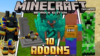 Los 10 Mejores Addons Survival para Minecraft 121 BedrockPe 🏆 [upl. by Heringer]