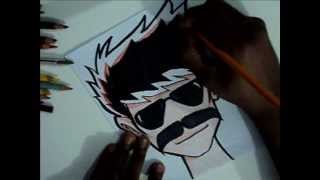 Vídeo Aula com Gene do Grafite 035  Desenhando o Pranchana Jack 3ª Parte [upl. by Seluj]