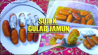 Suji k gulab jamun  with just half cup suji and without sugar make these gulab jamun with jaggery [upl. by Cresida]