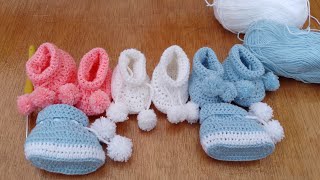 Easy Newborn Booties Beginners Guide [upl. by Atiuqal]