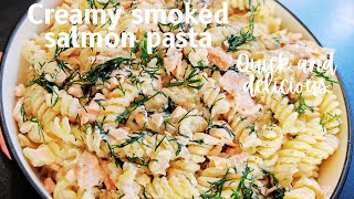 Delicious 10 minutes recipe Creamy smoked salmon pasta  Easy and tasty [upl. by Eselehs]