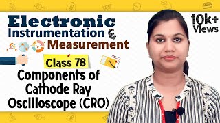 Components of Cathode Ray Oscilloscope CRO  Oscilloscopes  Electronic Instruments amp Measurements [upl. by Norri]