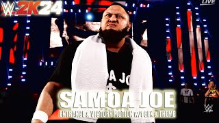 Samoa Joe 2K20 Port Entrance amp Victory Motion wt GFX amp Victory Motion  WWE 2K24 Pc Mods [upl. by Lach217]