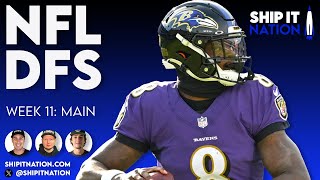 NFL Week 11 Main Slate  November 17 2024  DraftKings amp FanDuel DFS Picks Plays and Process [upl. by Fabrice63]