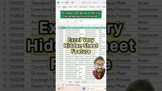 Excel Very Hidden Sheet Feature‼️Amazing Trick of Excel exceltricks excel exceltutorial shorts [upl. by Winny506]