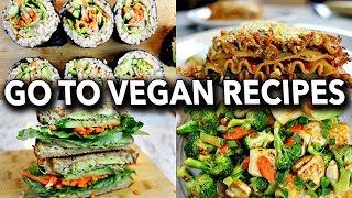 FAVOURITE GO TO EASY VEGAN MEALS HEALTHY [upl. by Solahcin]