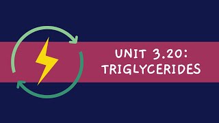 Unit 320 Triglycerides [upl. by Ornstead295]