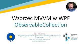 Wzorzec MVVM w WPF  0702  ObservableCollection [upl. by Niattirb728]