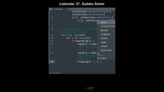 Leetcode 37 Sudoku Solver in Python  Python Leetcode  Python Coding Tutorial  Python Coding ASMR [upl. by Ahasuerus744]