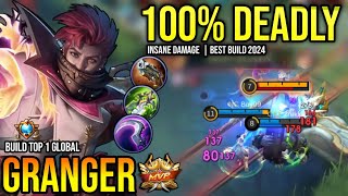 GRANGER BEST BUILD 2024  BUILD TOP GLOBAL GRANGER GAMEPLAY  MOBILE LEGENDS✓ [upl. by Goulet]