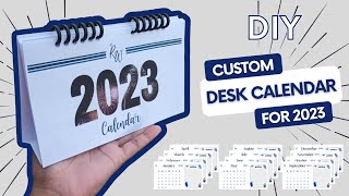 How to Make a Desk Calendar UPDATED FOR 2024  DIY Desk Calendar with FREE TEMPLATE using Canva [upl. by Idroj]