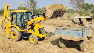 New jcb3dx banckhoe loading mud in swarajtractor  tractoregadi jcbgadi jcbtractore ASATOYS [upl. by Sivek]