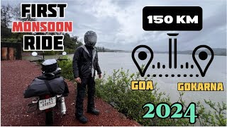 Goa To Gokarna Monsoon Ride 150 Kms 2024 First Ride motovlog bike YouTube new 2024 monsoon [upl. by Hutchison417]