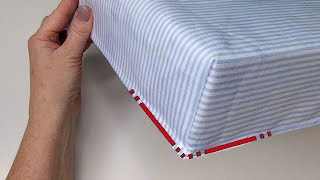 ✅👉An ingenious trick How to sew perfect corners on a sheet [upl. by Elsinore562]