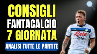 🟢CHI SCHIERARE al FANTACALCIO 7 Giornata🔎ANALISI e INDICI SCHIERABILITÀ [upl. by Marras]