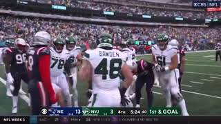 Nick Bawden First Career Touchdown  Patriots vs Jets  September 24 2023 [upl. by Averell640]