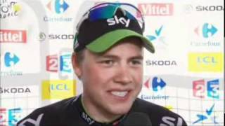 STAGE 17  Interview  Stage Winner Edvald Boasson HAGEN [upl. by Nymassej]