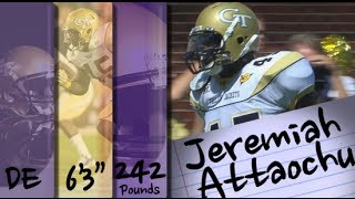 Official Highlights  Georgia Tech DE Jeremiah Attaochu [upl. by Ahsieket]