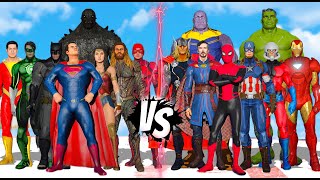 AVENGERS MARVEL COMICS VS JUSTICE LEAGUE DC COMICS  SUPERHEROES REMAKE BATTLE [upl. by Ffilc]