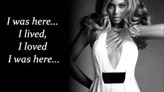 Beyonce  I was Here lyrics [upl. by Scoter]