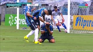 GOL DO GREMIO 2X0 GREMIO X AIMORE [upl. by Ahsitruc]