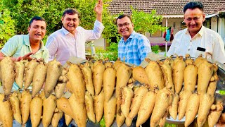 Bharela Marcha with Chavana masala ka bhajiya  village cooking masti  Darshak Kathrotiya vlog [upl. by Susumu]