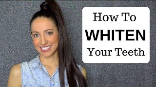 How To Whiten Your Teeth At Home PLUS MY WEIRD TRICK [upl. by Zendah]