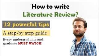 How to easily write a perfect literature review step by step guide 12 powerful tips [upl. by Bisset]