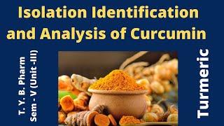 Isolation Identification and Analysis of Curcumin Turmeric [upl. by Robbins]