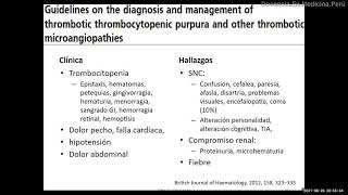 Púrpura Trombótica Trombocitopénica PTI Revisión [upl. by Wehtta]