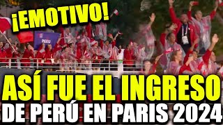 ¡PERÚ EMOTIVO ASI FUE EL IMPRESIONANTE INGRESO DE LA DELEGACION PERUANA EN J OLIMPICOS PARIS 2024 [upl. by Aihsenat]