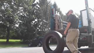 Manual Labor  Truck Tire Stacking [upl. by Anez]