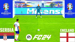 FC 24  SERBIA VS ENGLAND I FINAL PENALTY SHOOTOUT I UEFA EURO 2024  PS5 GAMEPLAY [upl. by Namyac]