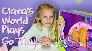 Claras World Plays Go Tiny Polly Pockets [upl. by Emiatej432]