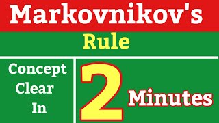 Markovnikove Rule in Hindi  markovnikovs rule concept clear just in 2 minutes [upl. by Kcirret]