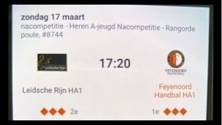 Leidsche Rijn HA1  Feyenoord Handbal HA1 [upl. by Nairde584]