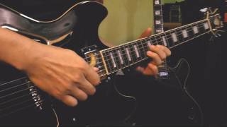 Dangelico guitar premier DC on blues backing track by Mrwat [upl. by Anivol]