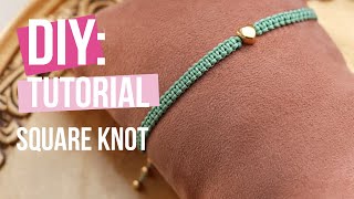 Sieraden maken Basistechniek macramé square knot [upl. by Warner70]