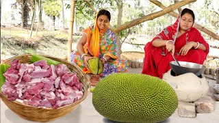 সামন্য পরিমান খাসিমাংস দিয়ে এইভাবে এঁচোর রান্না করলে পুরো পরিবার খাসিমাংসের স্বাদ পাবে😳mutton curry [upl. by Adnhoj185]