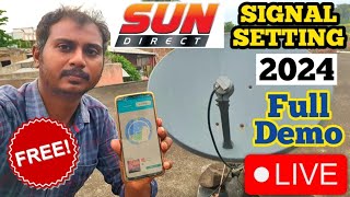 Sun direct signal setting mobile app  free dth signal setup  satellite finder android app 2024 [upl. by Namie212]