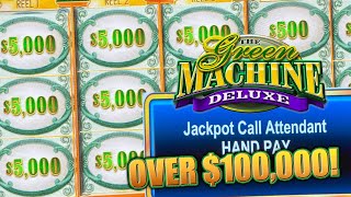 MEGA HIGH LIMIT JACKPOT WINS ON GREEN MACHINE DELUXE ➜ BIGGEST JACKPOTS IN YOUTUBE [upl. by Laraine]