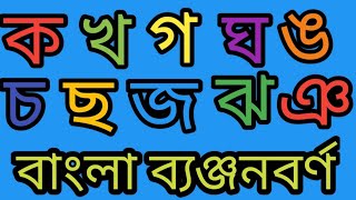 বাংলা বর্ণমালা সব একসাথে। Bengali Alphabet বাঞ্জনবর্ণ। Consonant ক খ গ ঘ । Baby Cartoon Bangla [upl. by Larimore]