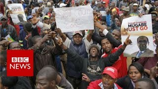 Zimbabwe  Thousands celebrate end of Mugabe era  BBC News [upl. by Berkman]