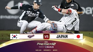 HIGHLIGHTS  Game 22 Korea vs Japan  WBSC Premier12 2024 presented by RAXUS [upl. by Modnar]