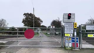 Skipping alarm at Rushton Lane level crossing Dorset [upl. by Karlee729]